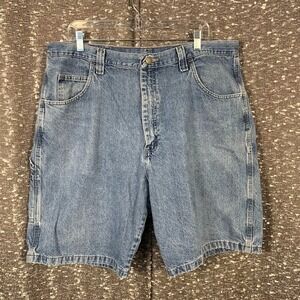 Wrangler Denim Carpenter Blue Jean Shorts Men's 40 Workwear Utility